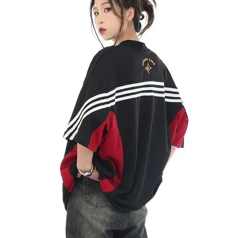 T-shirt oversize brodé style américain