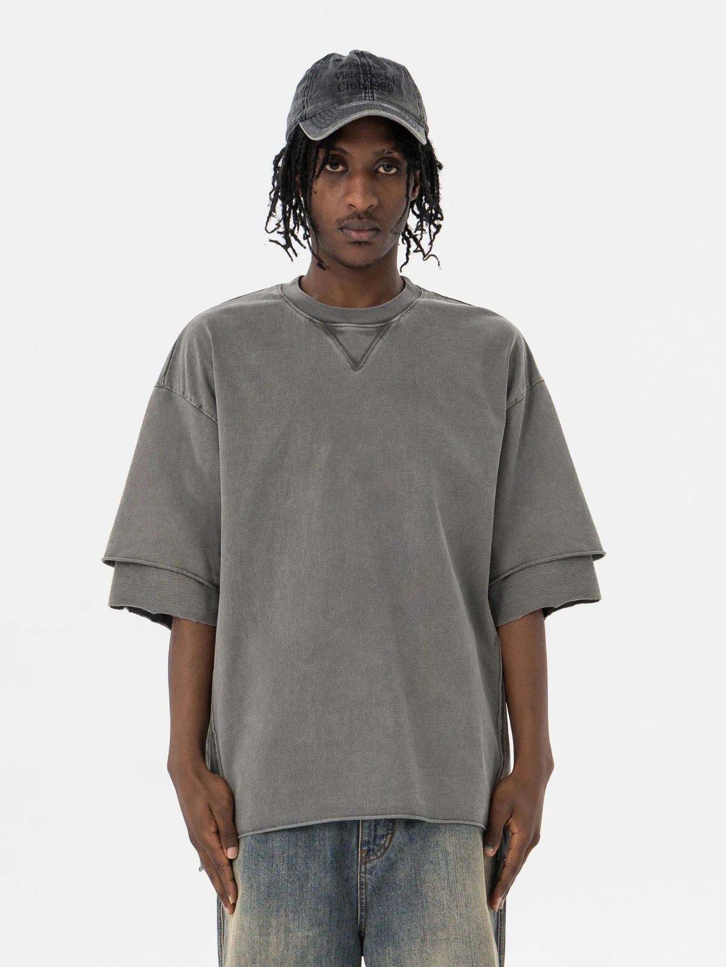 T-shirt en coton imprimé graphique de qualité supérieure