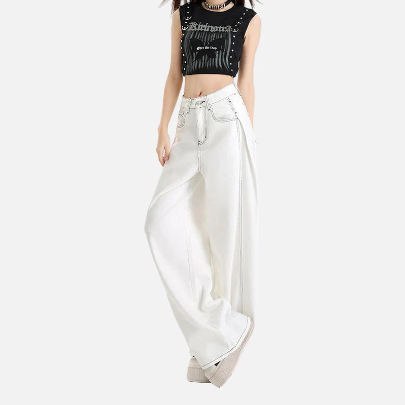 Gemütliche Sommerjeans aus Lyocell mit weitem Bein