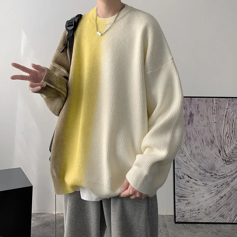 Pull en maille doux et chaud tie-dye