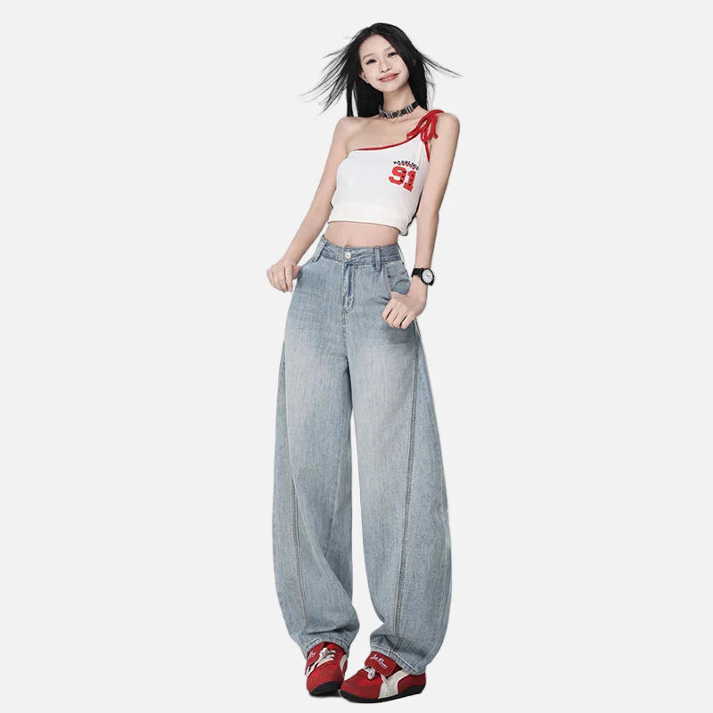 Premium Vintage Wide Leg Denim Jeans