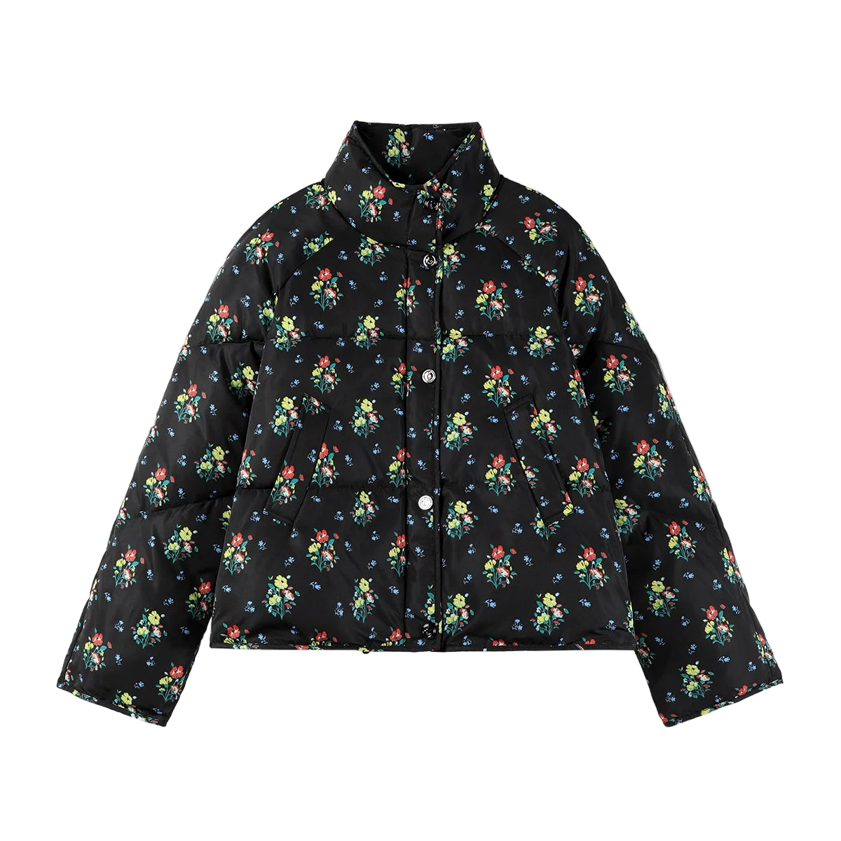 Printed Short Puffer Women’s Jacket