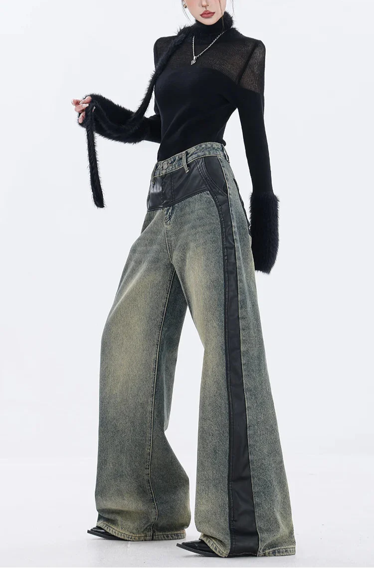 Hochwertige Vintage-Jeans im Hip-Hop-Retro-Stil für Damen