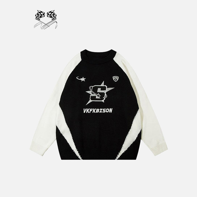 Oversize-Pullover mit Sternenmuster