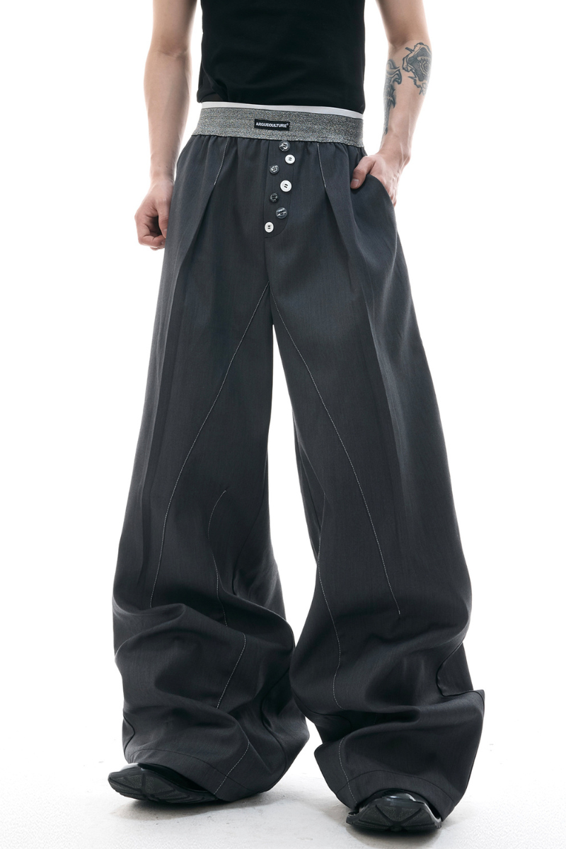 Taillierte Hose mit geradem Bein