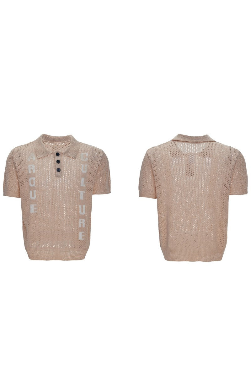 Jacquard-Strickpolo