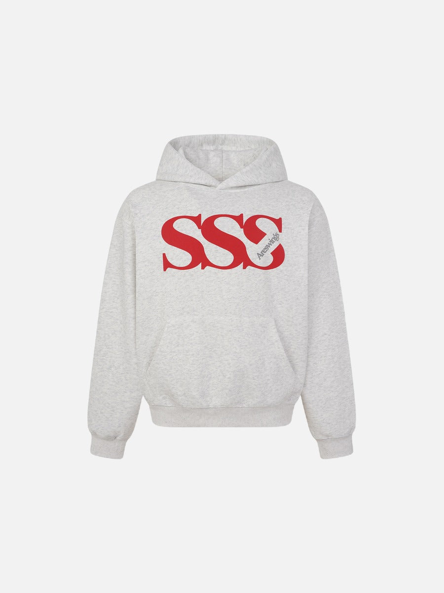 Bold Three-Letter Graphic Hooded Sweatshirt