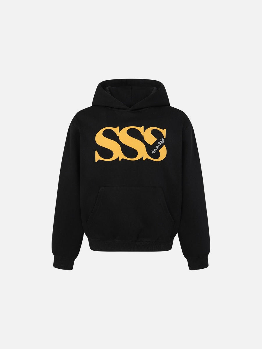 Bold Three-Letter Graphic Hooded Sweatshirt