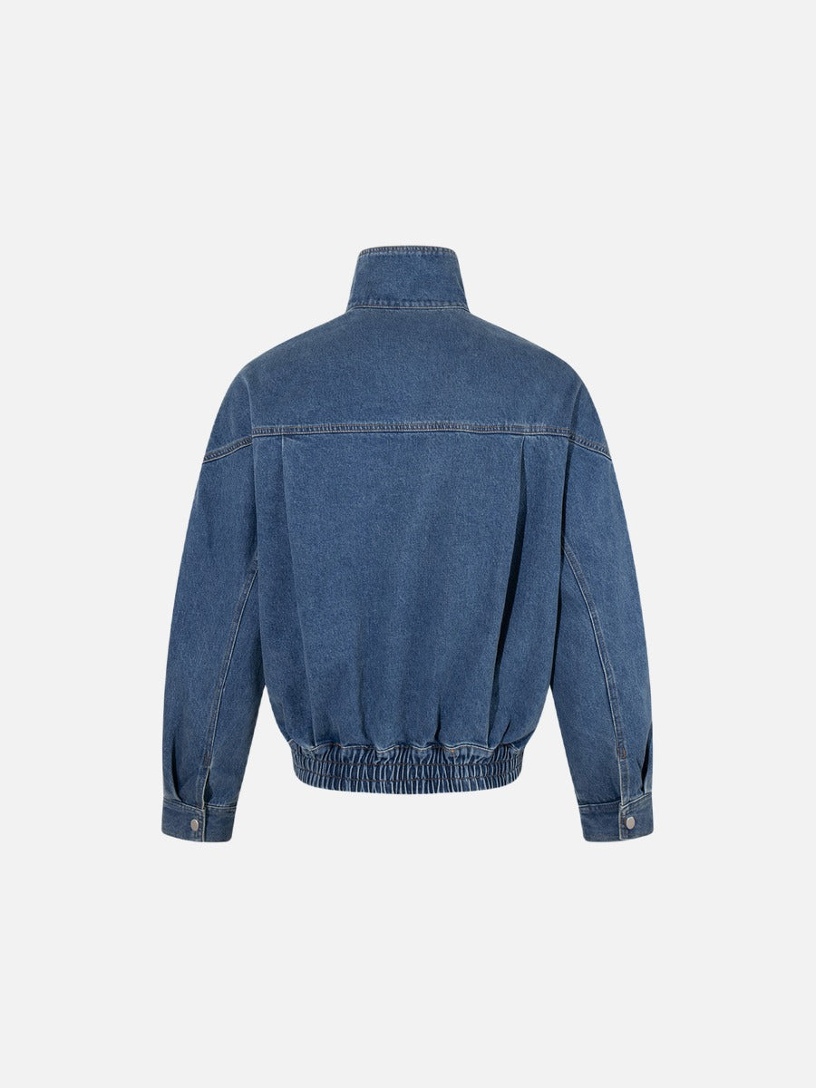 Faded Medium Blue Oversized Denim Jacket