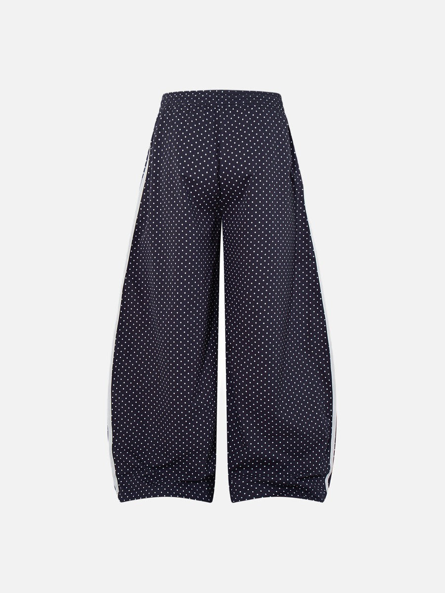 Polka Dot Wide Leg Trousers — Casual Pants