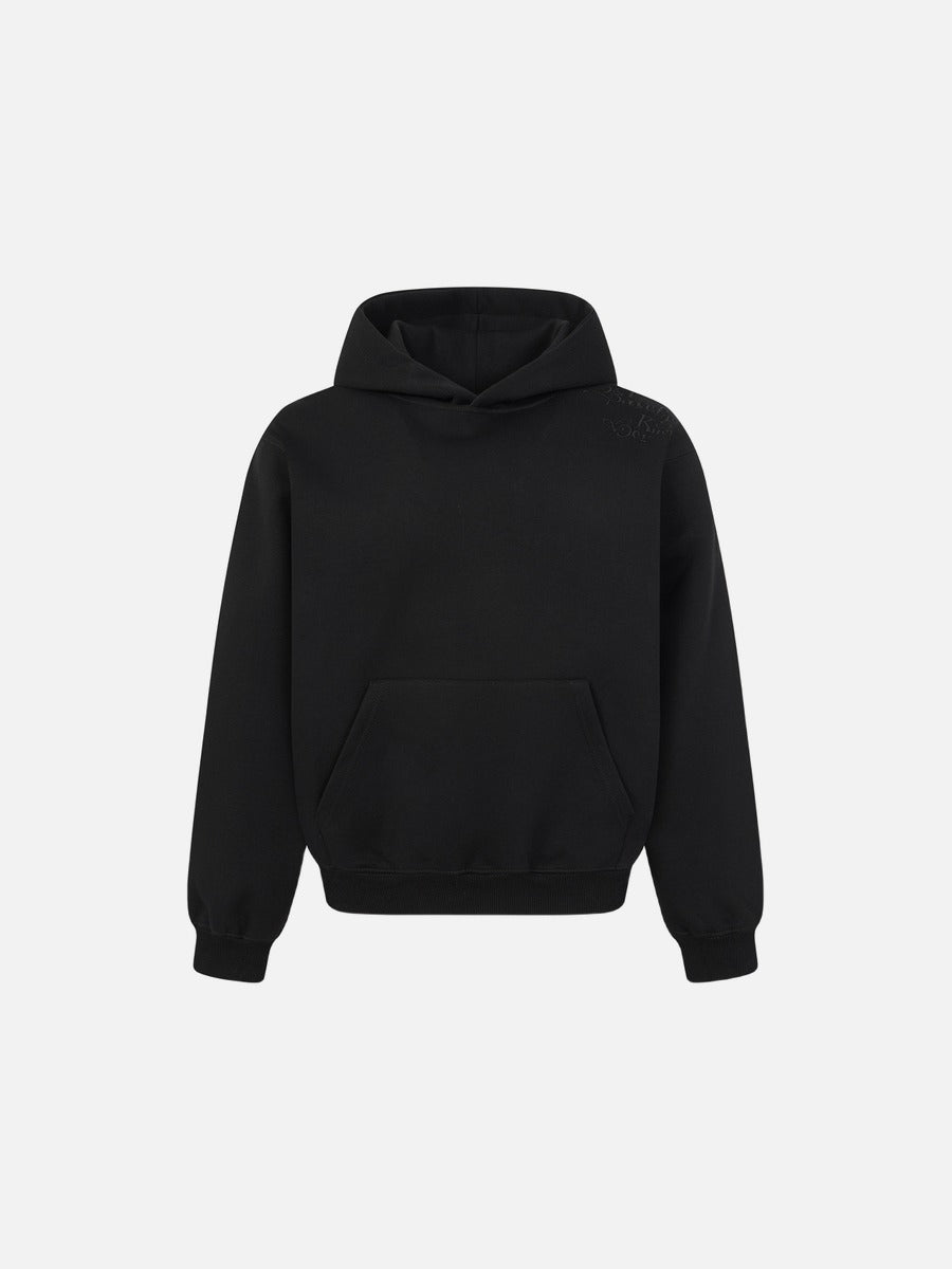 Script-Embroidered Oversized Hoodie