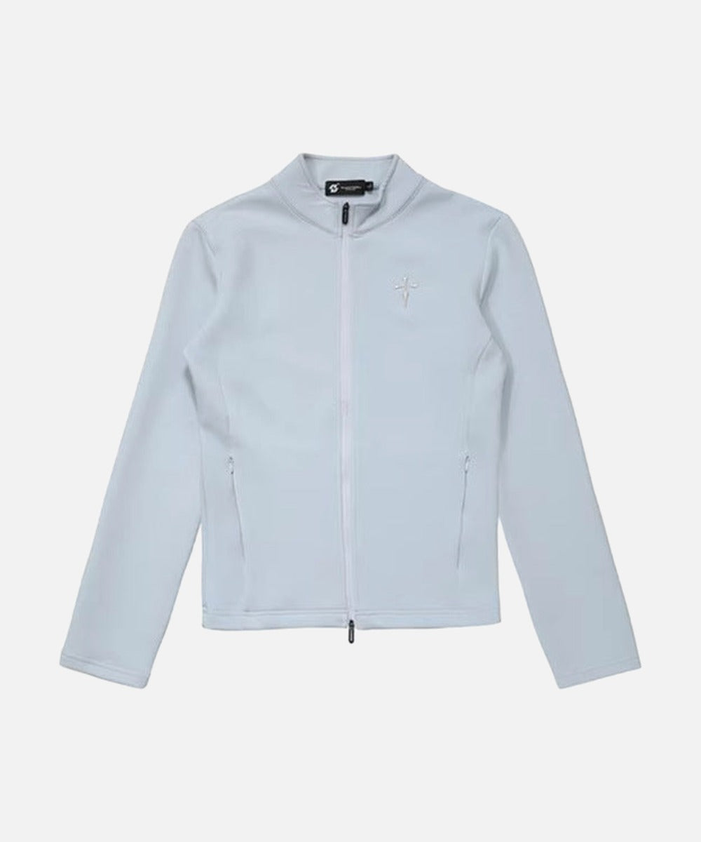 Slim-Fit Mock Neck Zip Jacket