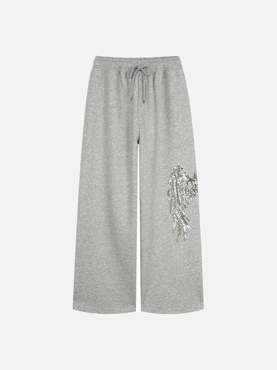 Sparkly Wing Graphic Hoodie & Sweatpants Set