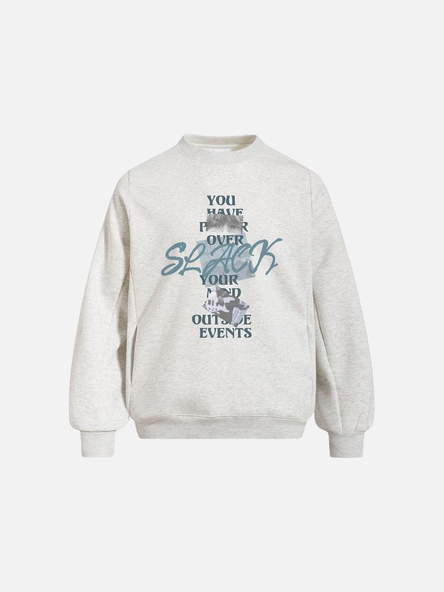 Stacked Eye Graphic Oversized Sweatshirt