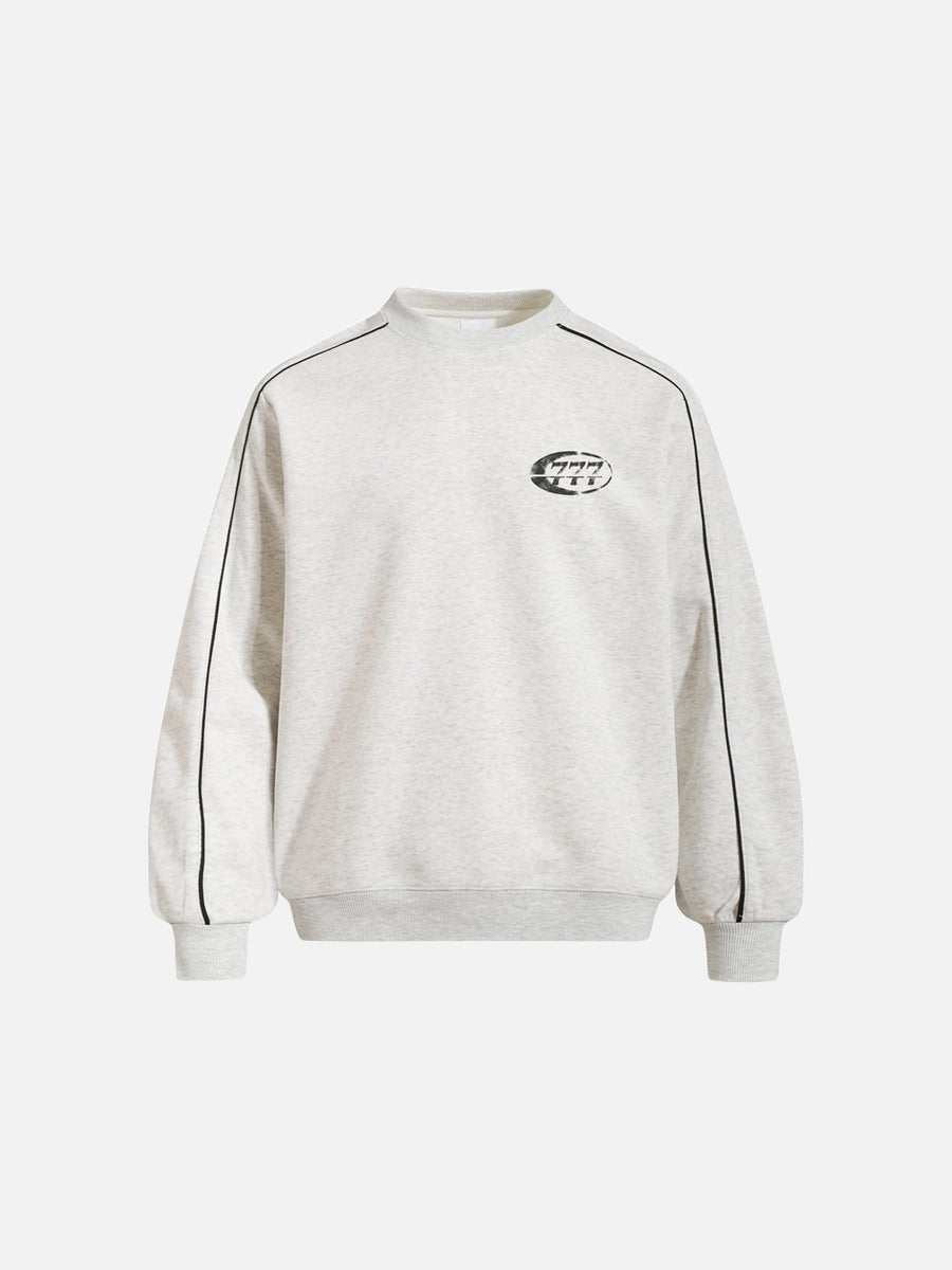 Stylized Oval Graphic Fleece Sweatshirt