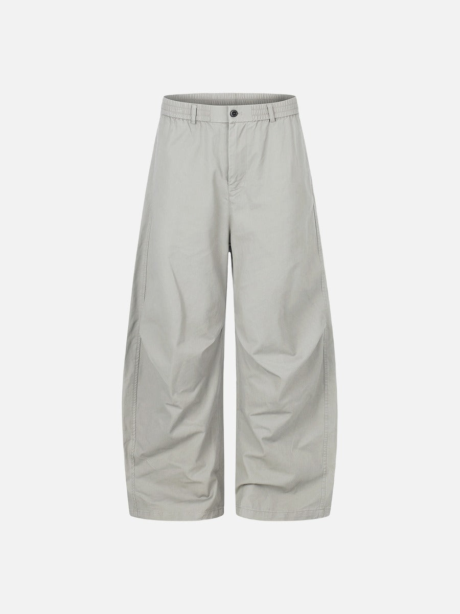 Wide-Leg Barrel Pants — Relaxed Fit Trousers