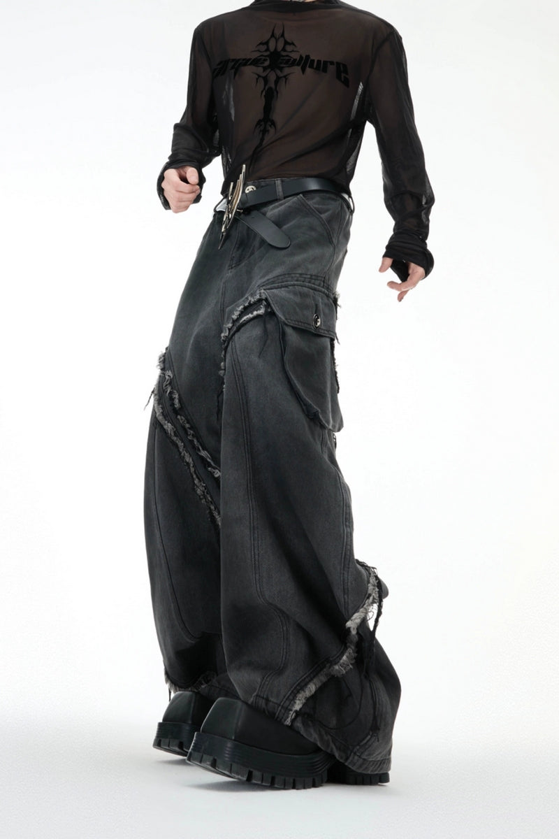 Ausgefranste Scimitar Vintage-Jeans