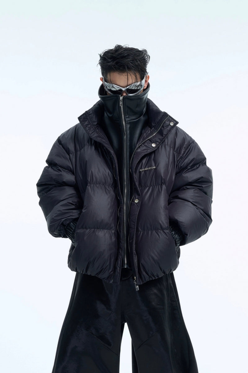 Steppjacke aus PU-Leder