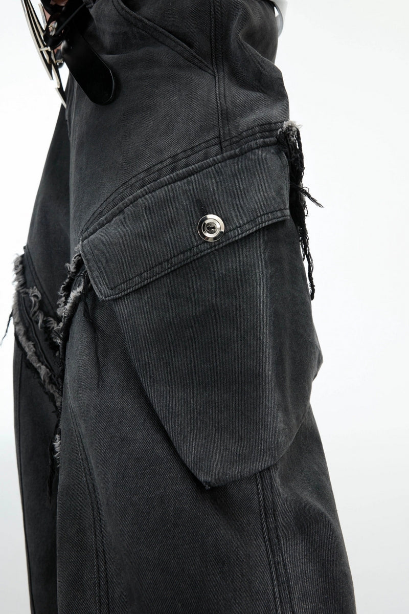 Ausgefranste Scimitar Vintage-Jeans
