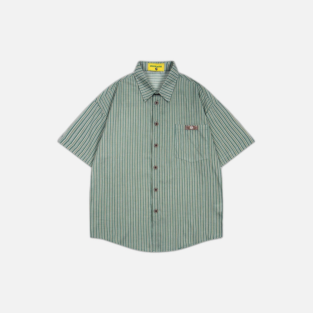 Chemise décontractée à rayures verticales amples