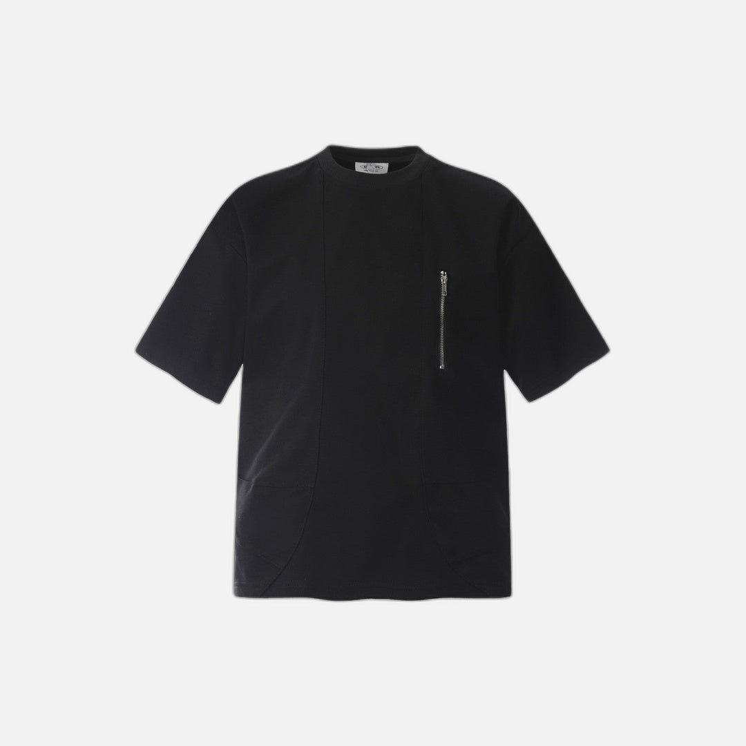 Unverwechselbares Freizeit-T-Shirt mit Reißverschluss von der High Street