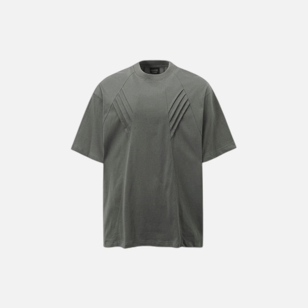Trendiges einfarbiges Rundhals-T-Shirt