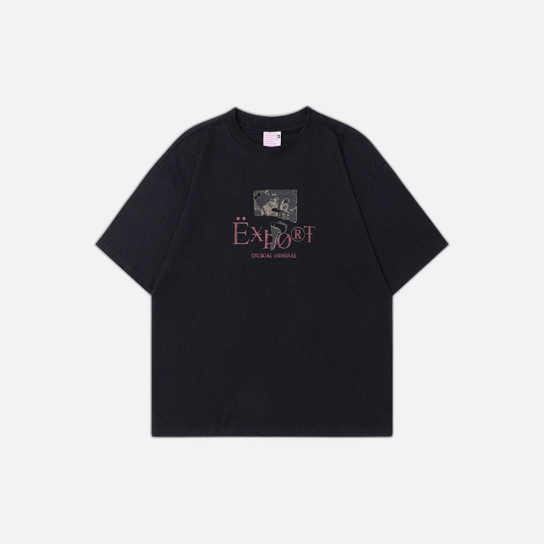 Vintage American Letter Print T-Shirt