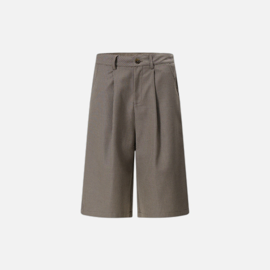 Lässige Jeansshorts mit weitem Bein im Vintage-Karo-Look