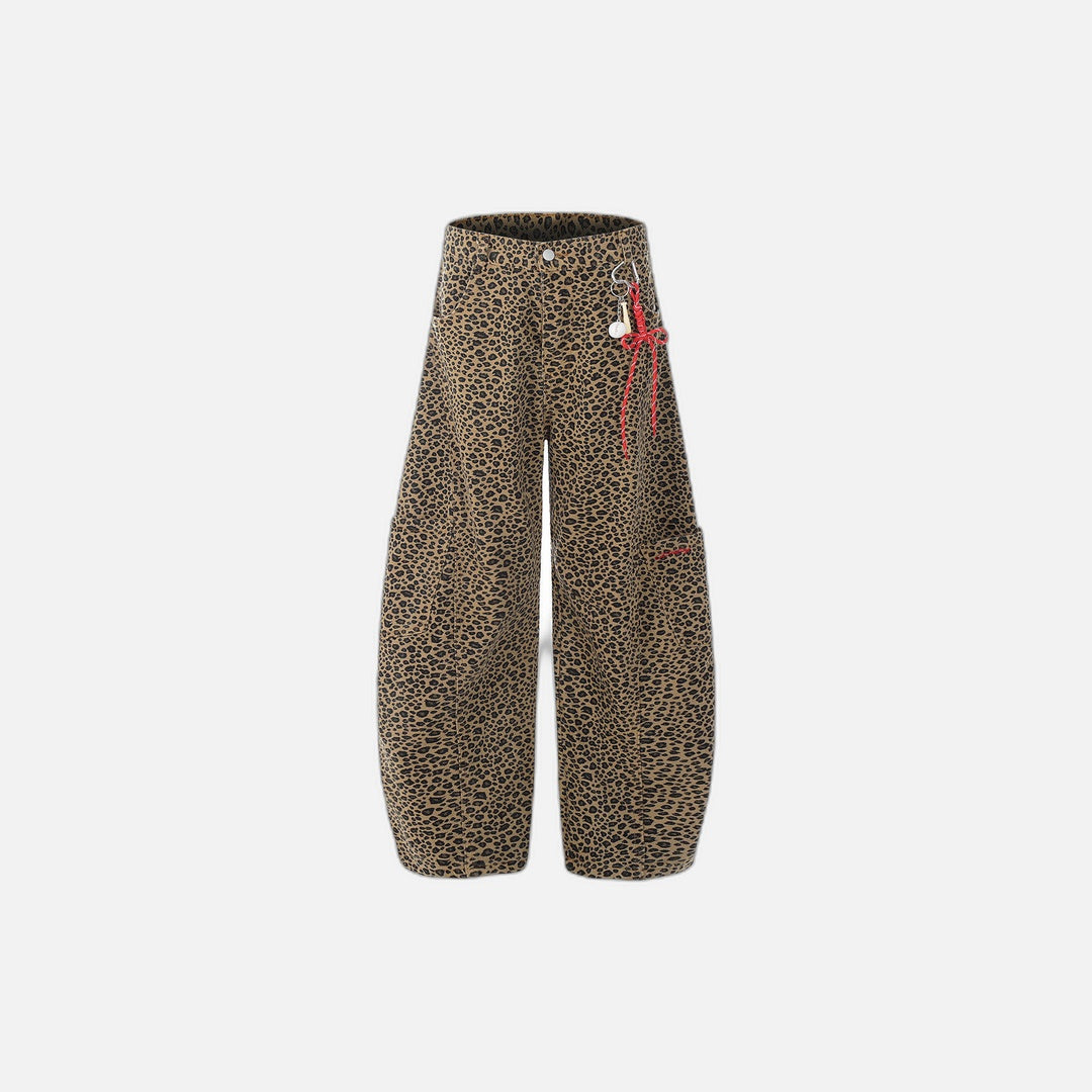 Leopardenmuster American Retro High Jeans