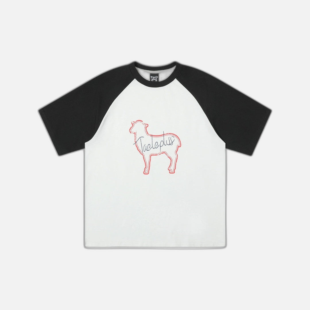 Y2K-T-Shirt mit Tiermuster