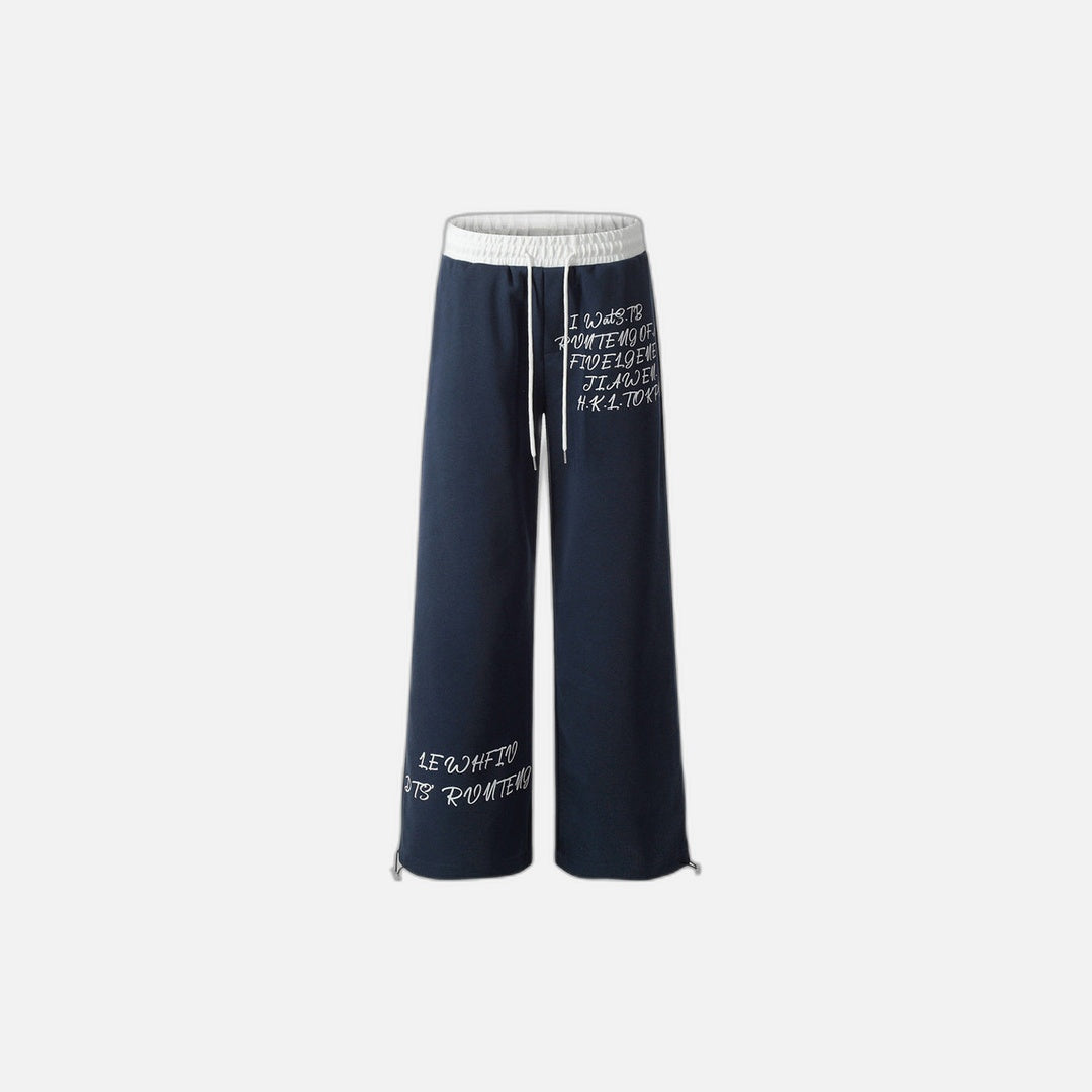 Pantalon ample à jambes larges assorti aux couleurs vives