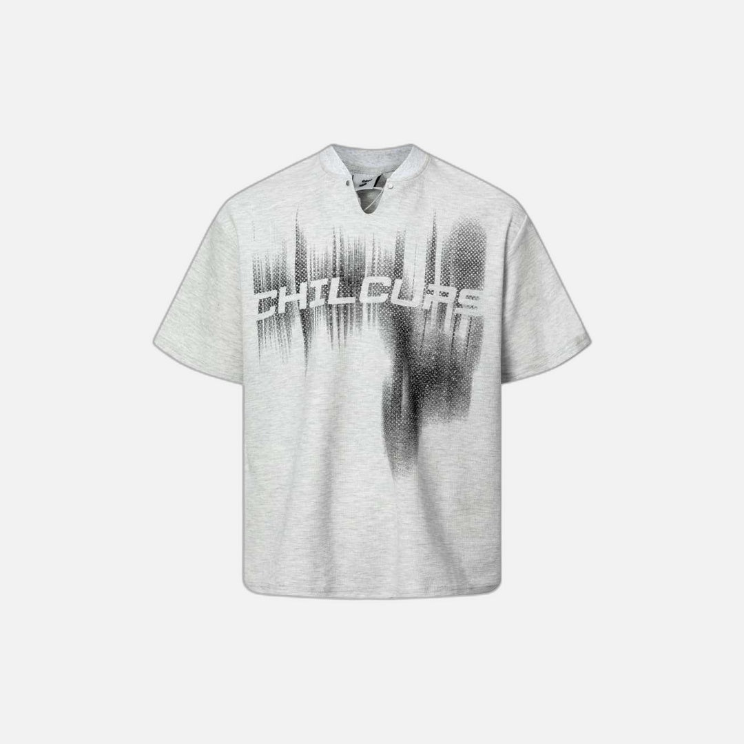 Lässiges T-Shirt im amerikanischen Stil mit V-Ausschnitt