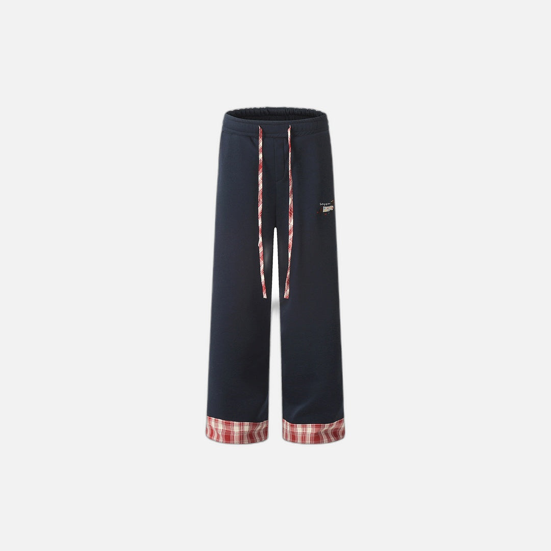 Pantalon tendance à coutures contrastées style américain