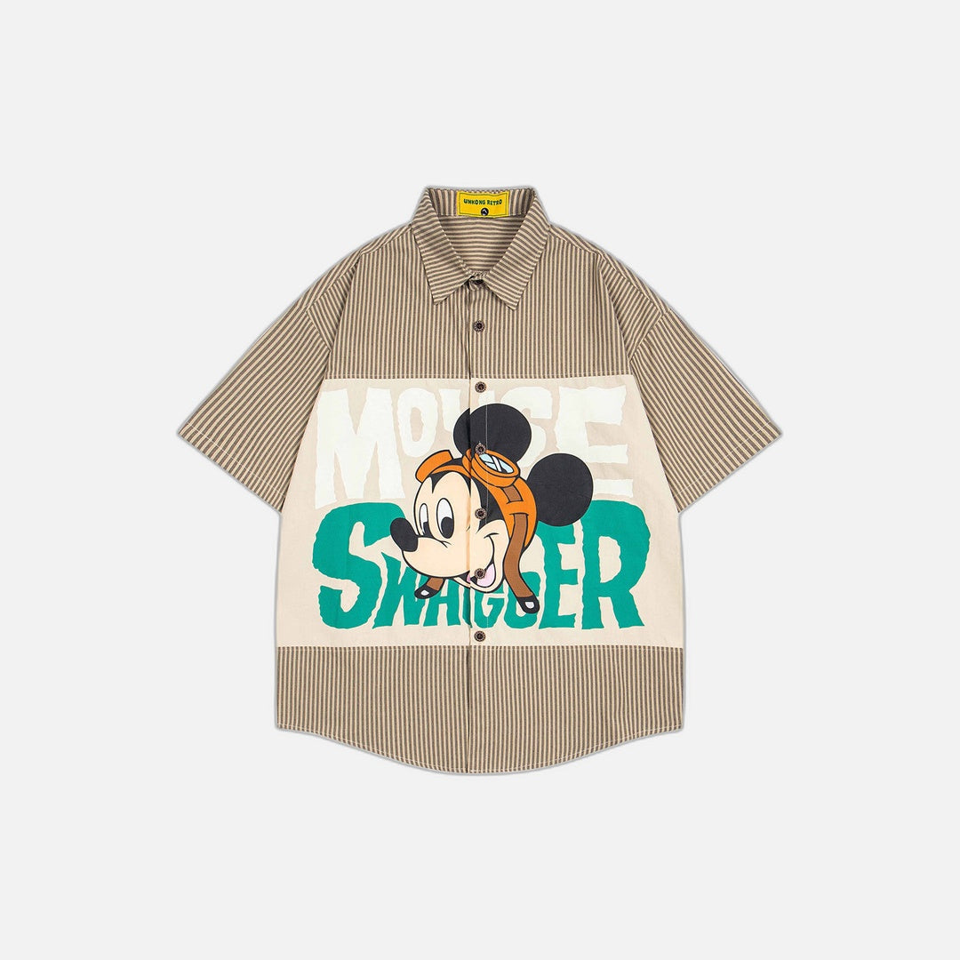 Farbblock-Mickey-Mouse-Hemd (vertikal)