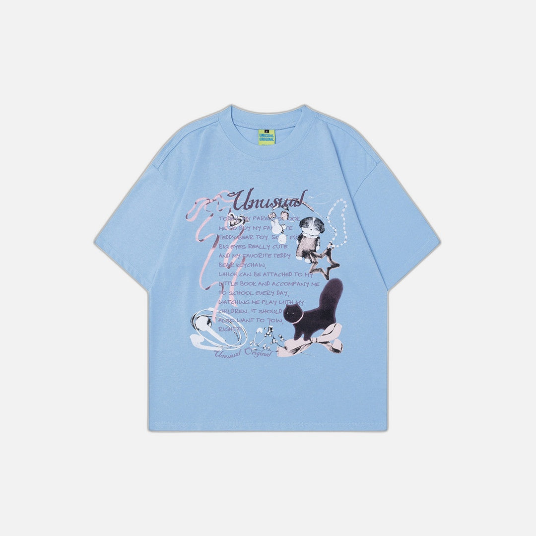 T-Shirt mit Tiermuster und Rundhalsausschnitt
