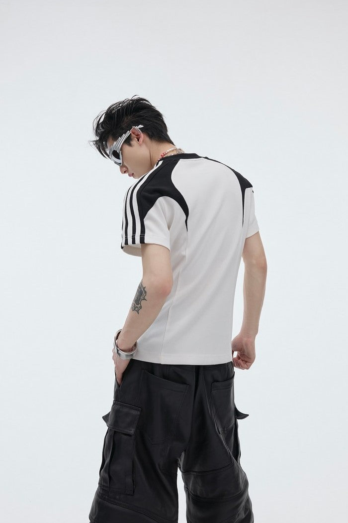 Cropped-T-Shirt in Kontrastfarbe