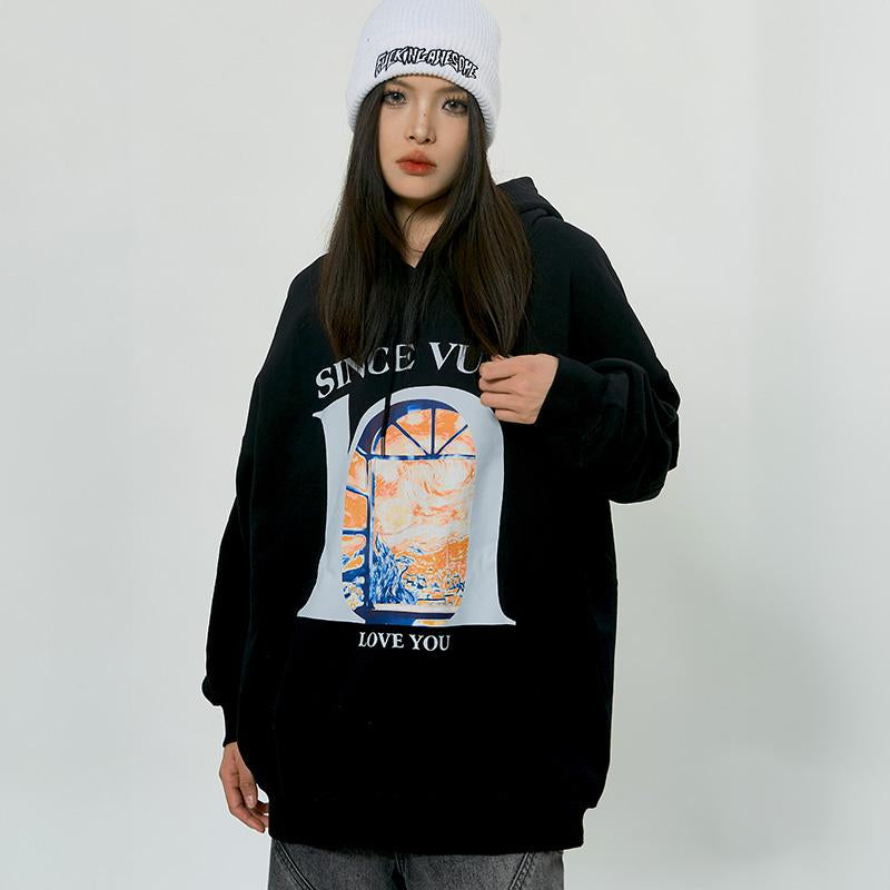 Hoodie mit Grafikprint „Love You“