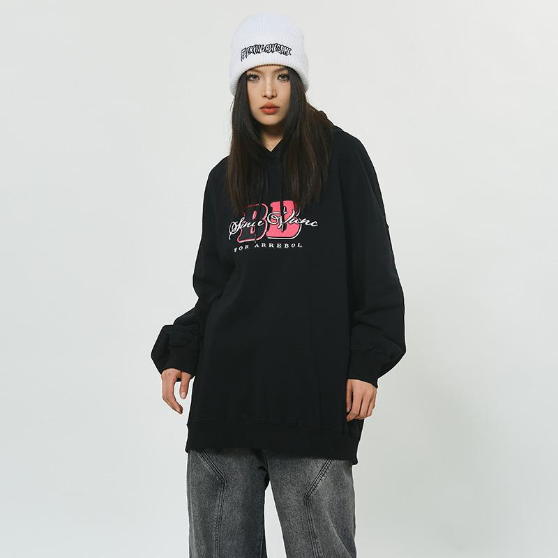 Hoodie mit Rücken-zu-Rücken-Buchstabenprint