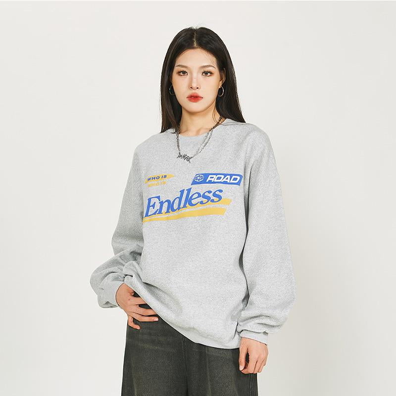Oversized Sweatshirt mit Buchstabenprint