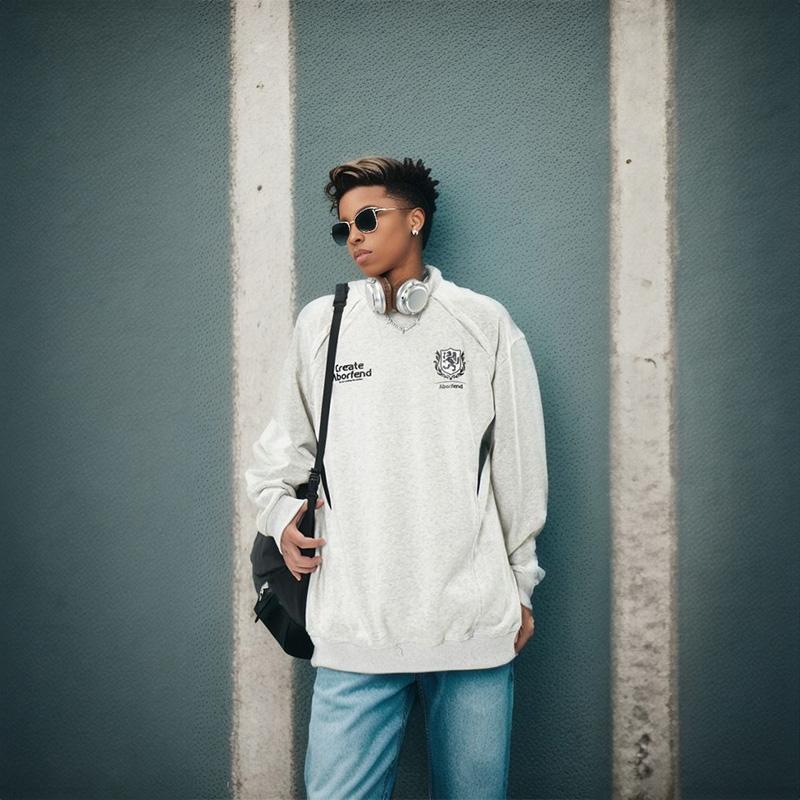 Sweat-shirt oversize à empiècements colorés