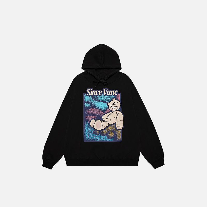 Oversize-Hoodie mit Emo-Bär-Grafikprint
