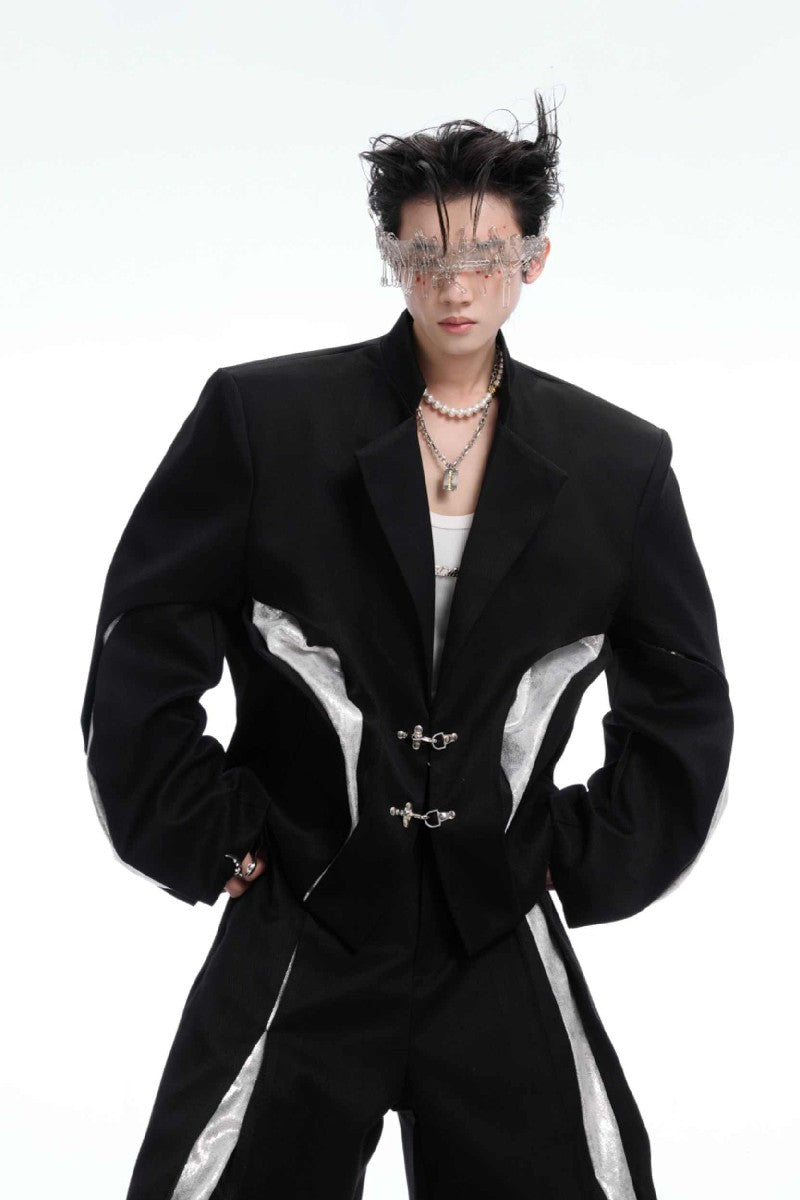 Dekonstruierter, strukturierter Cropped-Blazer 