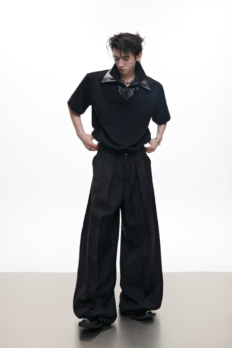 Strassbestickte Schleifenhose 