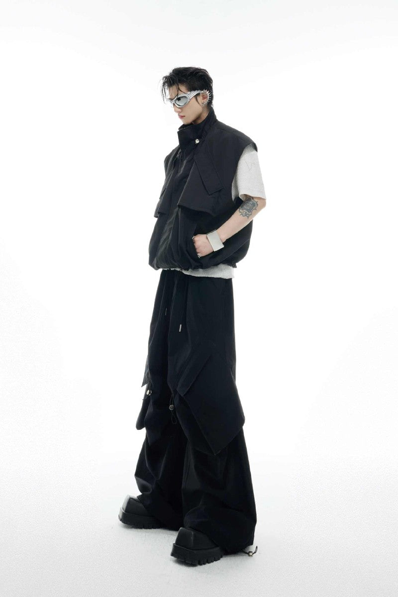 Drawstring Cargo Vest