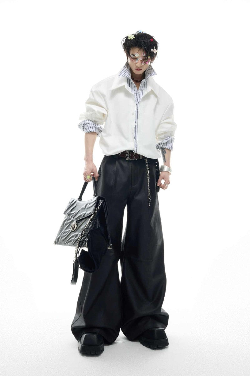 Striped Colorblock Layered Shirt