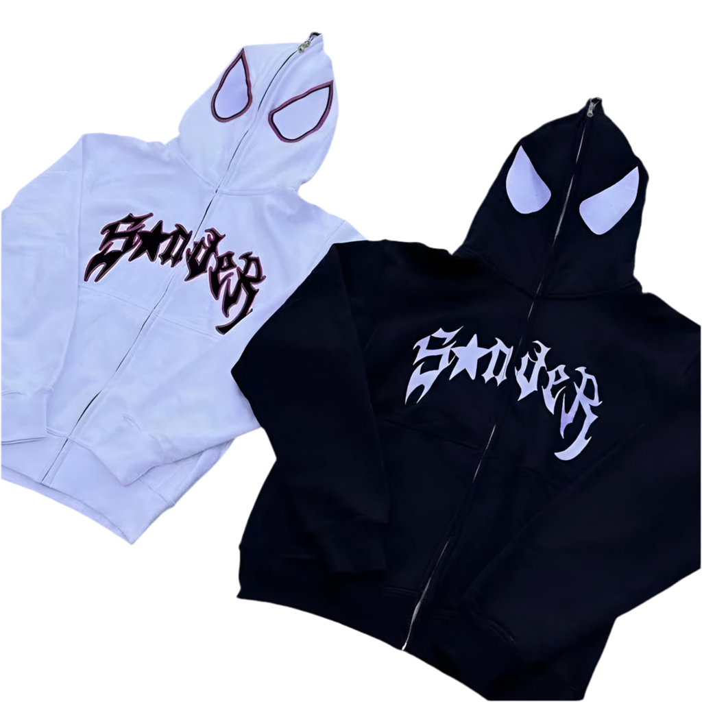 Full Zip Spider Graphic Hoodie