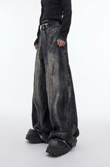 Flared Distressed Denim