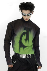 Langarmshirt mit Spray-Logo 