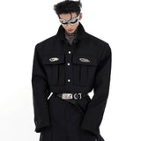 Kurze Jacke mit Schulterpolstern 