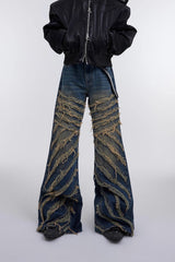 Destroyed Flared Denim 